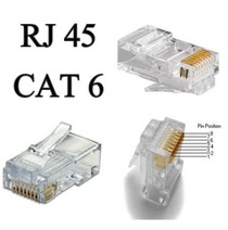 RJ45 CAT6 konektors (iepakojums 10gab.)