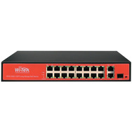 WI-PS518G PoE Komutators 16FE(PoE)+2GE(Uplink)+1SFP (PoE 200W)